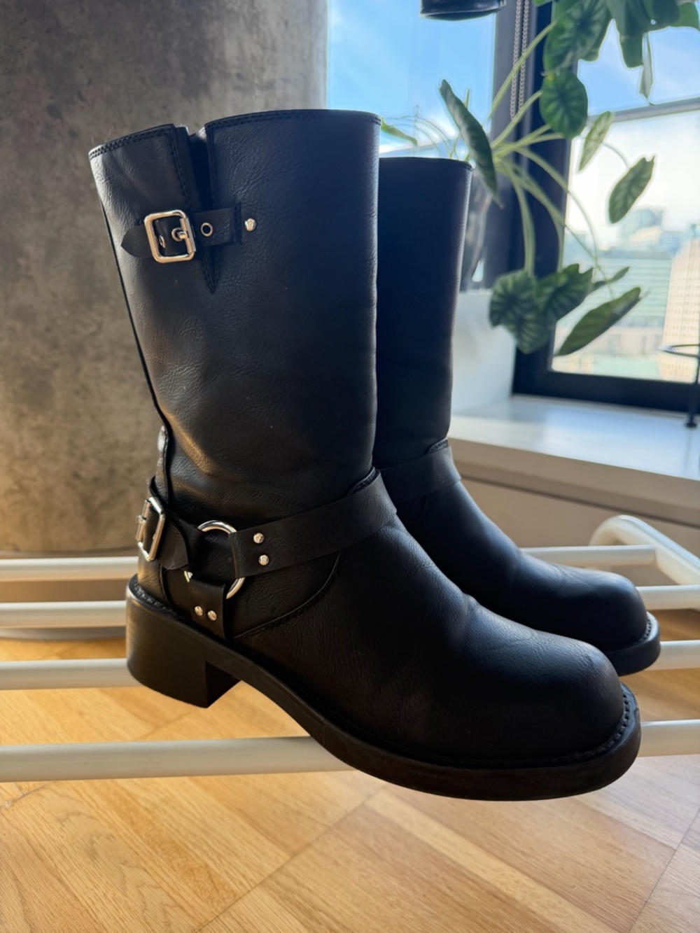 Billini Black Moto Boots – Size US 8